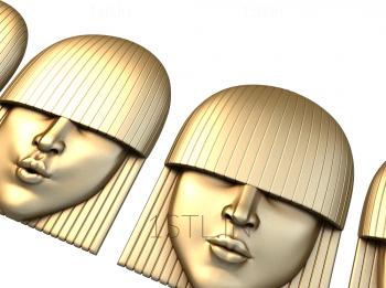 Mask (MS_0077) 3D model for CNC machine